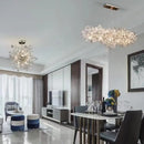 DecorBites™ Glass Led Chandelier: Modern Luxury Designer Pendant Lights for Living Room, Bedroom, Study