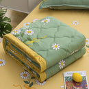 DecorBites™ Daisy Print Quilted Summer Quilt Set in Soft Breathable Fabric