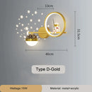 DecorBites™ Astronaut Wall Lamp: Gold White Black Bedroom Decor Resin Wall Mount Light