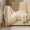 DecorBites™ Knitted Nordic Sofa Blanket - Soft Wool Blend Bed End Towel for Hotel Bedroom Decor