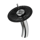 DecorBites™ Glass Rocker Handle Basin Faucet, Waterfall Mixer Taps, Chrome Finish