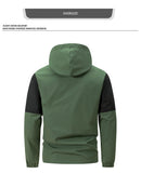 Men Windproof Jacket – Hooded Sportswear for Outdoor Autumn & Winter
