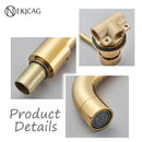 DecorBites™ Gold Basin Faucet: Single Handle, Hot & Cold Water, Matte Black Finish