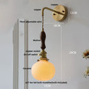 DecorBites™ Ceramic Knob Switch Wall Light by IWHD - Modern LED Sconce for Bedroom, Hallway & Bathroom