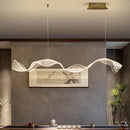 DecorBites™ Acrylic Ribbon LED Pendant Chandelier - Designer Dining Room Hanging Lamp