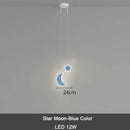 DecorBites™ Kids Star Cloud Moon Pendant Lamp with Remote Control Dimming
