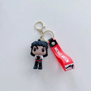 Creative King of Dance Michael Jackson Keychain Handmade Key Ring Holder Pendant Key Chains Men's and Women's Bag Accessories