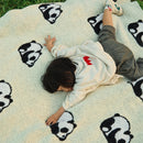 DecorBites™ Kawaii Panda Jacquard Throw Blanket