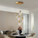 DecorBites™ Diamond Crystal Chandelier Staircase LED Golden Large Living Room Hall Lighting
