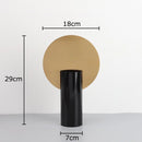 DecorBites™ Geometric Cylinder Vase with Artificial Flowers - Modern Home Decor