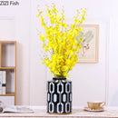 DecorBites™ Geometric Stripes Ceramic Vase Home Decor Storage Tank Living Room Table