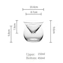 DecorBites™ 150ml Stemless Martini Chiller Ball Base Cocktail Glass Cup