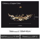 DecorBites™ Glass Crystal LED Branches Chandelier Pendant Light - Handmade Kapok Flower Decoration