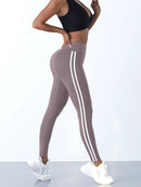 Yoga Leggings Women Striped Slim Sports Pants