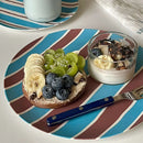 DecorBites™ Korean Style Round Bamboo Fiber Dining Plate for Desserts, Fruits, and Cakes