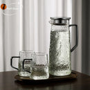 DecorBites™ Gray Amber Water Pitcher with Handle: Large-capacity Heat-resistant Tea Pot & Juice Jug