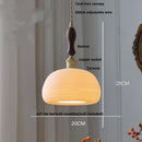 DecorBites™ Ceramic Wood Pendant Lamp LED Hanging Light Fixture for Modern Home Decor
