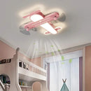 DecorBites™ Kids Room Airplane Ceiling Fan Light Fixture