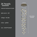 DecorBites™ Crystal Modern Chandelier for Living Room Luxury Loft LED Lighting Staircase Chandelier