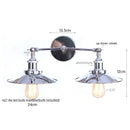 DecorBites™ Dual Head LED Wall Light Pink Industrial Bedside Lamp