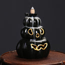 LED Lamp Pumpkin Halloween Waterfall Backflow Incense Burner