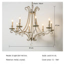 DecorBites™ Crystal LED Chandelier: French Living Room Retro E14 Pendant Light for Home Decor