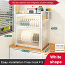 DecorBites™ Double-layer Kitchen Dish Drying Rack with Chopstick Cage and Tableware Basket