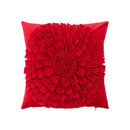 DecorBites™ 3D Velvet Flower Pillow Covers in Yellow Beige 45x45cm