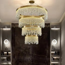 DecorBites™ Crystal Circle LED Chandelier for Luxury Living Room Décor
