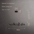 DecorBites™ Black LED Spot Chandelier: Modern Minimalist Rotatable Hanging Lamp for Home Decor
