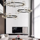 DecorBites™ Glass Bubble LED Ceiling Chandelier for Home, Modern Ring Hanging Light Fixtures
