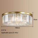 Elegant gold & black crystal round ceiling chandelier dining room