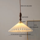 DecorBites™ Green Glass LED Pendant Lamp with Knob Switch, Copper Chandelier