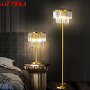DecorBites™ Crystal Brass Floor Lamp: Modern Nordic Style LED Standing Light