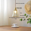 DecorBites™ Glass Copper LED Pendant Lamp for Dining Room, Nordic Modern Hanging Light Fixtures