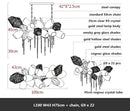 DecorBites™ Crystal Duplex Chandelier: Modern Artistic Living Room Lighting