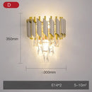 DecorBites™ Crystal Gold Stainless Steel LED Dimmable Wall Sconce