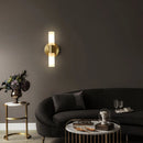 DecorBites™ Gold Brass Acrylic Wall Lamp with G9 Bulb for Bathroom and Bedroom Lighting