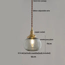 DecorBites™ Amber Glass Ball LED Pendant Light, Modern Nordic Hanging Lamp for Home Decor