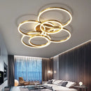 DecorBites™ LED Chandelier: Modern Living Study Bedroom Lamps, Round Rings Foyer Chandeliers Luminaire