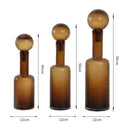 DecorBites™ Clear Glass Vase with Lid, Home Decor, Aromatherapy Bottle & Candle Holder