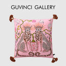 DecorBites™ Luxe Cheetah Halo Pillowcase: Decorative Tassel Cushion Cover GG Style