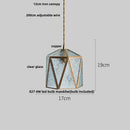 DecorBites™ Glass LED Pendant Lamp: Handmade Japanese Style Adjustable Hanging Light Fixtures