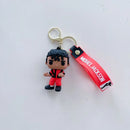 Creative King of Dance Michael Jackson Keychain Handmade Key Ring Holder Pendant Key Chains Men's and Women's Bag Accessories