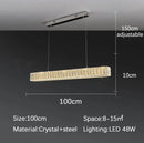 DecorBites™ Crystal Chandelier LED Golden Modern Luxury Ceiling Home Interior Shop