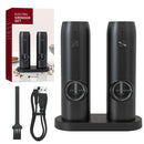 DecorBites™ Electric Salt Pepper Grinder Set USB Rechargeable Adjustable Coarseness LED Light