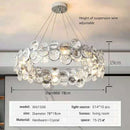 DecorBites™ Crystal LED Chandelier: Modern Nordic Style Luxury Pendant Light for Living, Bedroom, Dining Room