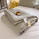 DecorBites™ Cotton Summer Quilt with Soybean Fiber Filling - Thin Comforter for All Seasons