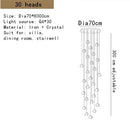 DecorBites™ Crystal LED Ceiling Chandeliers Bedroom Living Room Staircase Pendant Lamp
