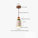 DecorBites™ Iron Yellow Travertine LED Pendant Light for Bedside Dining Living Room